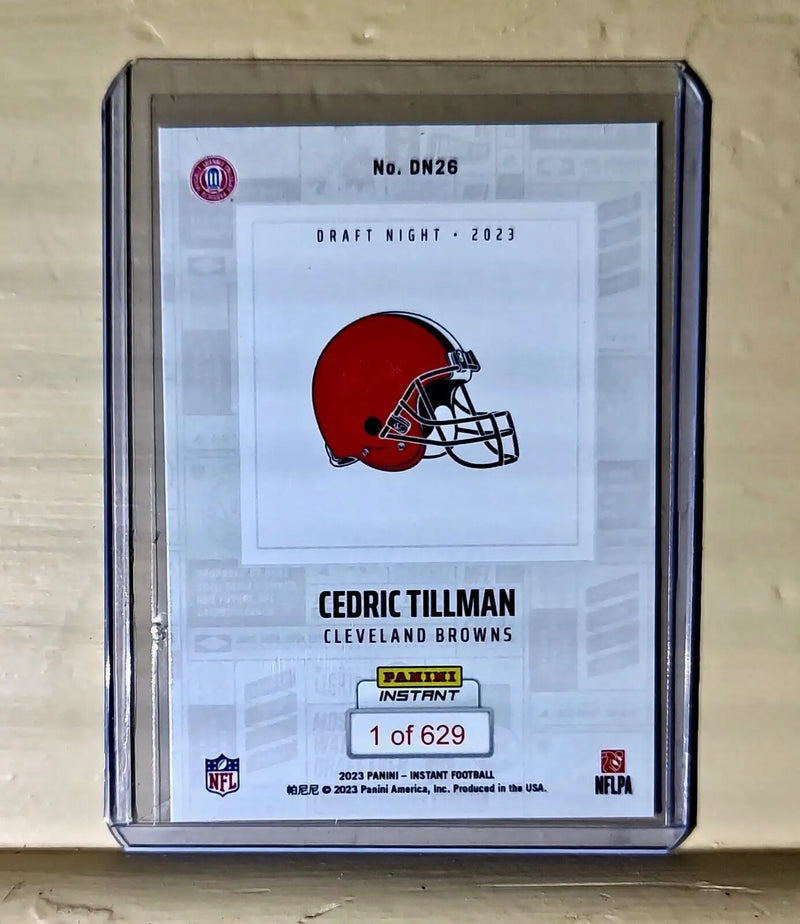 Cedric Tillman 2023 Panini NFL Draft Night #74 Pick Browns Rookie Card 1 of 629 - Football Card Single