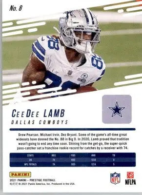 CeeDee Lamb - 2021 Panini Prestige - #8 - Football - Football Card Single