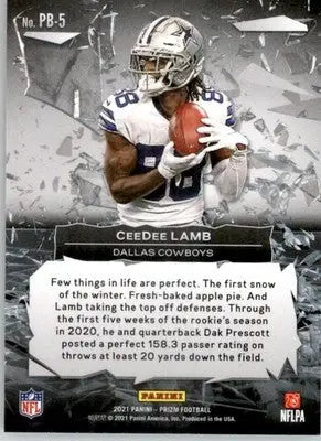CeeDee Lamb - 2021 Panini Prizm - #PB-5 - Prizm Break Football - Football Card Single