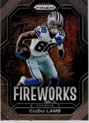 CeeDee Lamb - 2022 Panini Prizm - #F-18 - Fireworks Football - Football Card Single