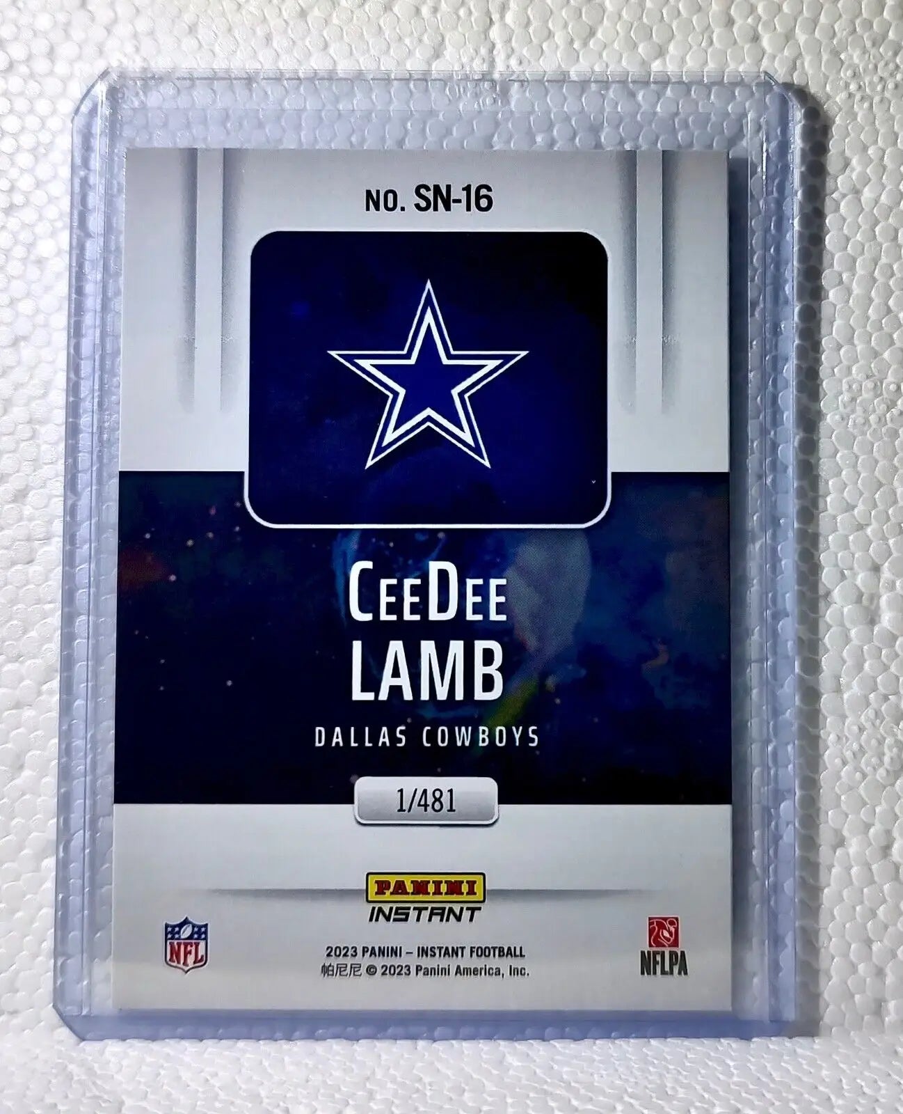 CeeDee Lamb 2023 Panini NFL #16 Supernova Football Card Dallas Cowboys 1/481 - Football Card Single