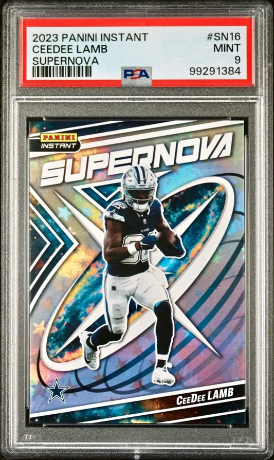 CeeDee Lamb 2023 Panini Supernova NFL #SN-16 Football Card PSA 9 Mint - Football Card Single