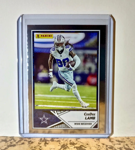 CeeDee Lamb 2024 Panini NFL #50 Silver Foil Sticker Card Dallas Cowboys - Football Card Single