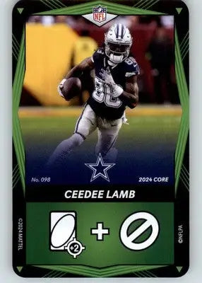 CeeDee Lamb - 2024 UNO Elite Core Edition - Green - #098 - Football - Football Card Single