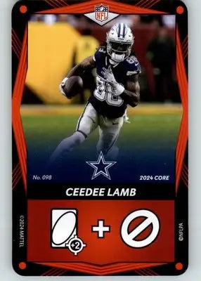 CeeDee Lamb - 2024 UNO Elite Core Edition - Red - #098 - Football - Football Card Single
