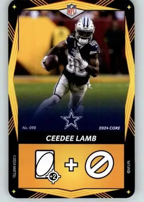 CeeDee Lamb - 2024 UNO Elite Core Edition - Yellow - #098 - Football - Football Card Single