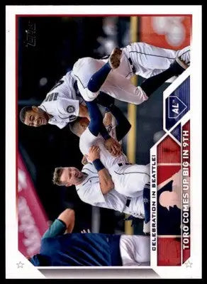 Celebration in Seattle! 2023 Topps #174 Seattle Mariners - Baseball Card Single