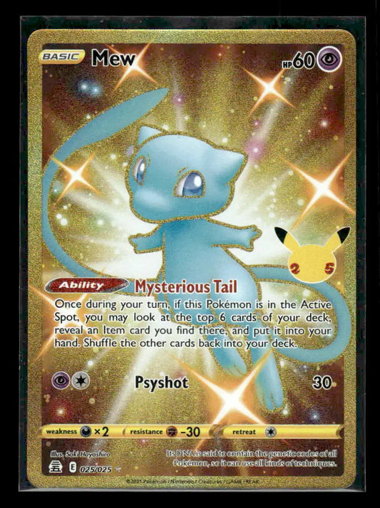 Celebrations Mew (Secret) #025/025 Secret Rare,Holo Near Mint or Better - Pokémon Card Single