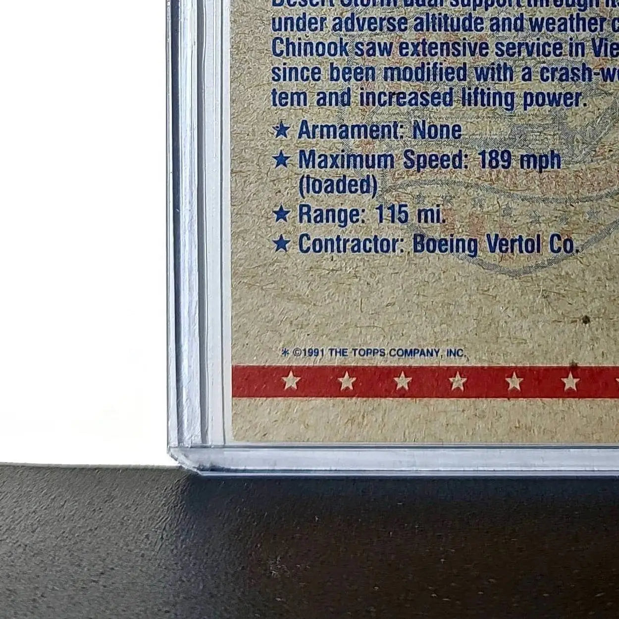 CH-47 Chinook 1991 Topps Desert Storm #12 Card - Non-Sports Card Single