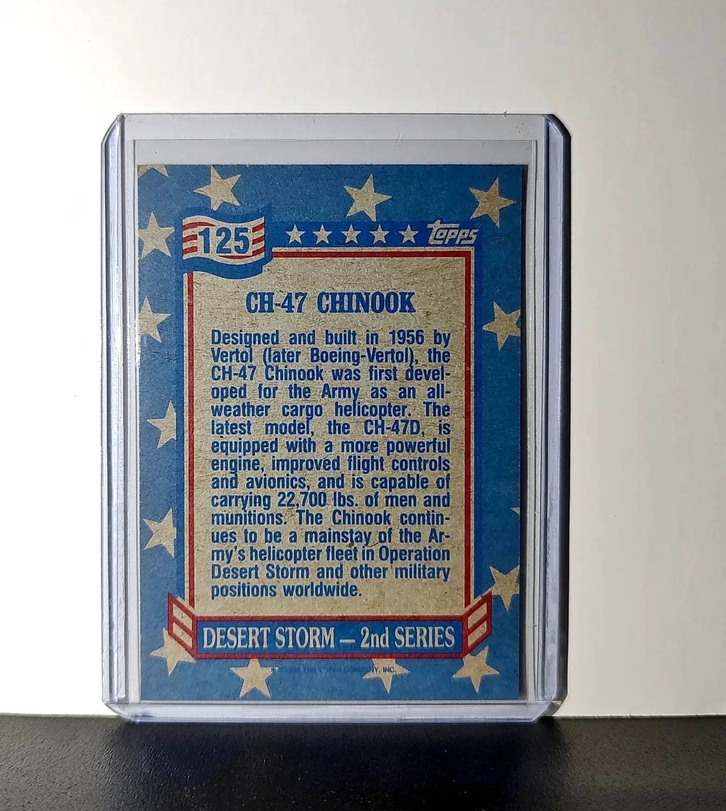 CH-47 Chinook 1991 Topps Desert Storm #125 Card - Other
