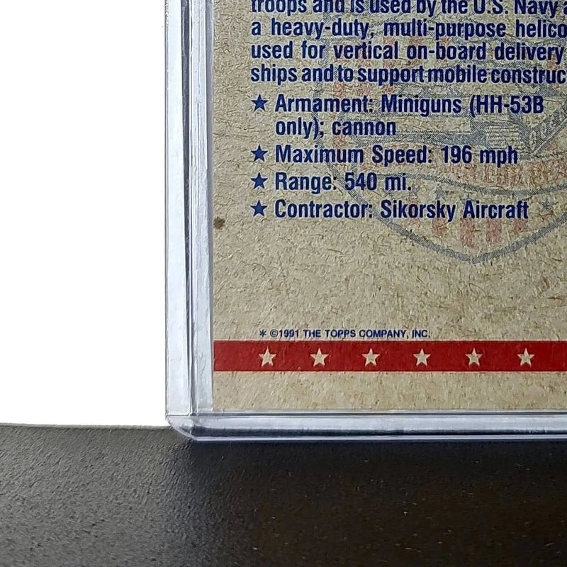 CH-53 Sea Stallion Helicopter 1991 Topps Desert Storm #9 Card - Non-Sports Card Single