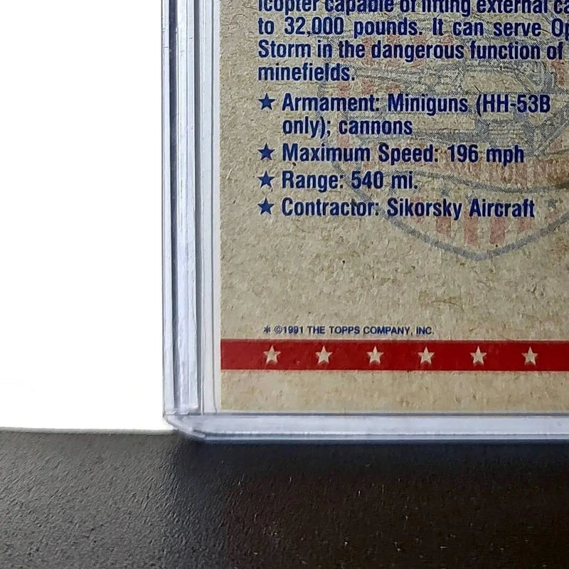 CH-53 Super Stallion 1991 Topps Desert Storm #14 Card