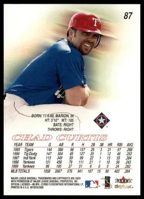 Chad Curtis 2000 SkyBox #87 Texas Rangers - Baseball Card Single