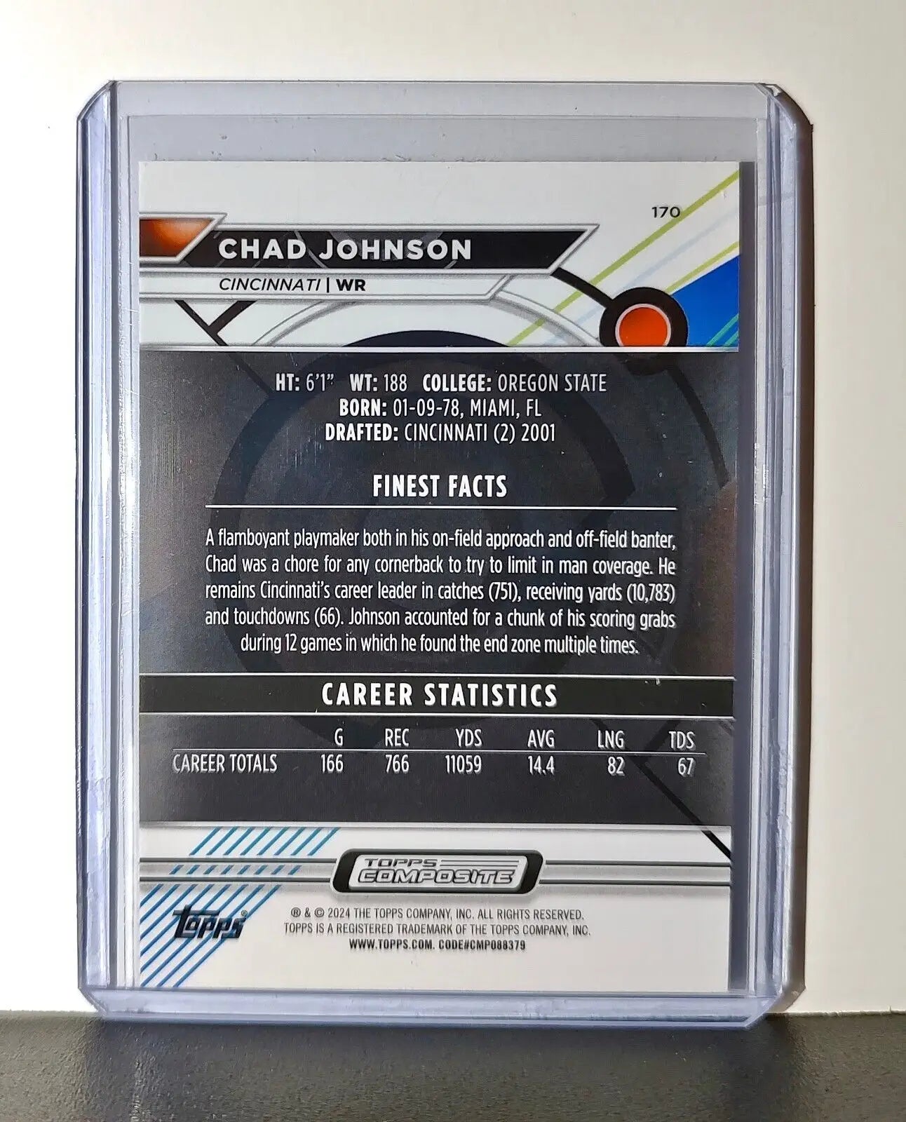 Chad Johnson 2023 Topps Finest NFL #170 Card Cincinnati Bengals