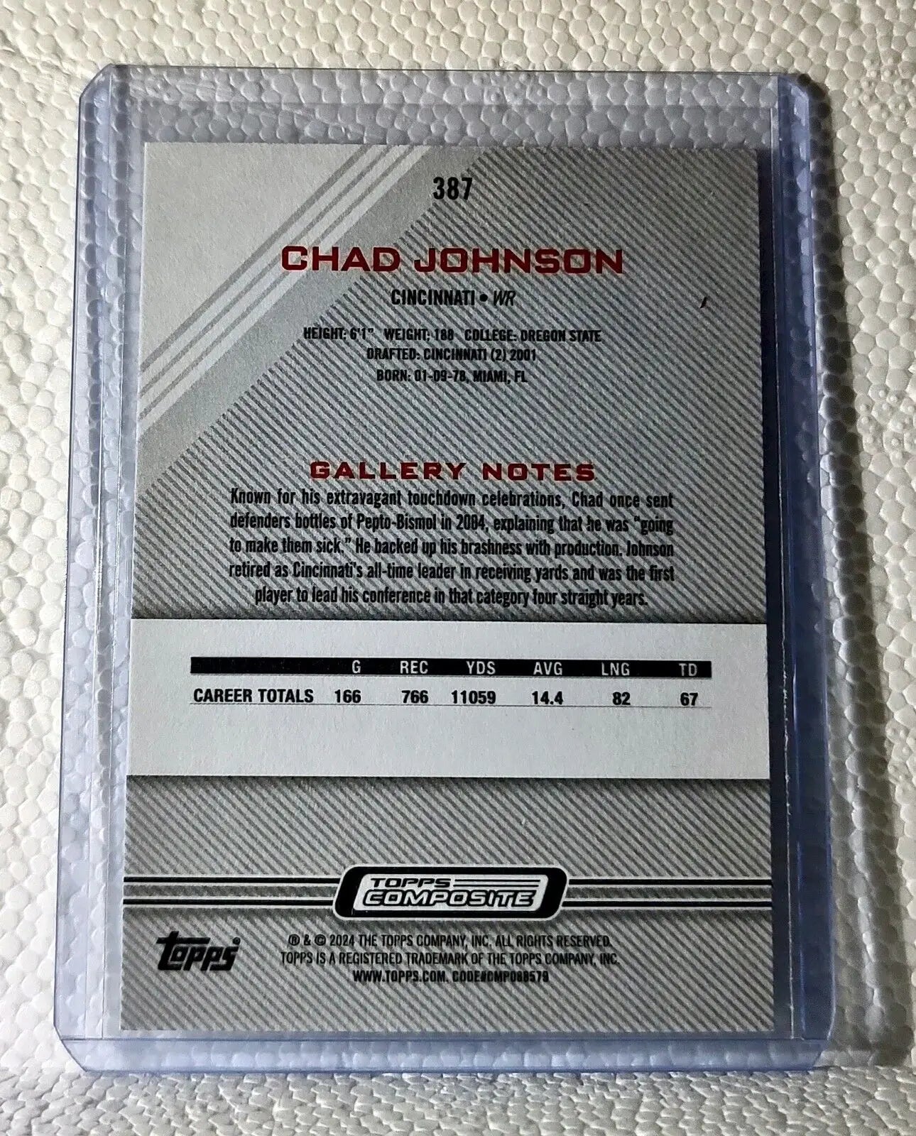 Chad Johnson 2023 Topps Gallery NFL #387 Football Card Cincinnati Bengals - Football Card Single