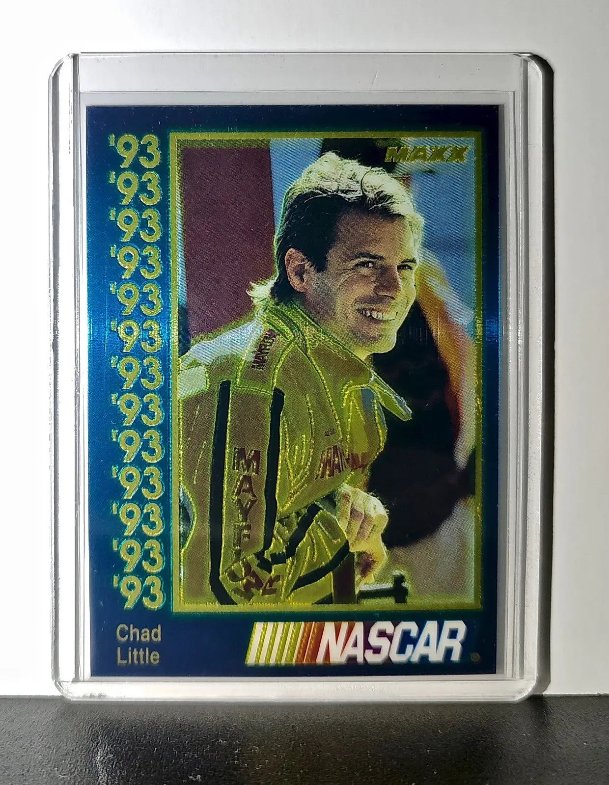 Chad Little 1993 Maxx Premier Plus Racing #9 NASCAR Card Melling Racing - Racing Card Single