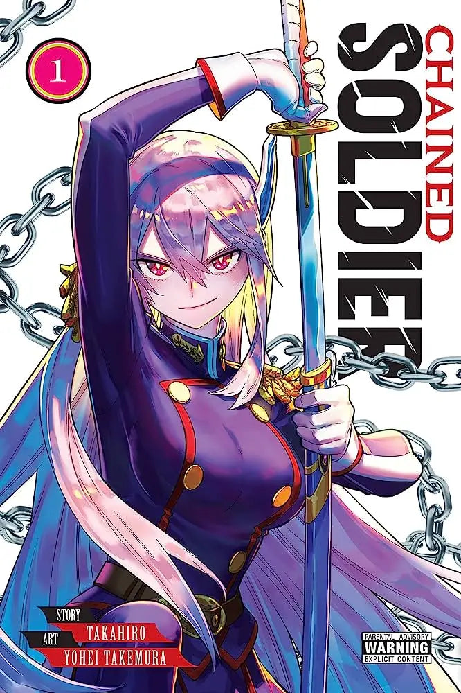 Manga volume Chained Soldier Graphic Novel Volume 01 featuring female soldier with sword