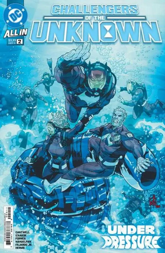 Comic book cover of Challengers Of The Unknown #2 with deep sea mystery theme