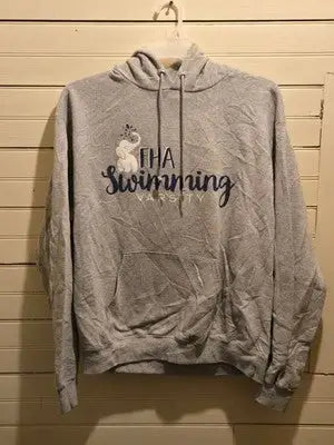 Champion Hoodie Mens L Gray FHA Swimming Varsity Hooded Pullover Sweatshirt - Apparel