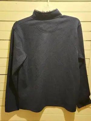 Champion Pullover Mens L Penn State Navy Quarter Zip Fleece Lined Sweater Logo - Apparel
