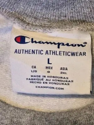 Champion Sweatshirt Mens L Gray IPALOOZA Graphic Crewneck Pullover Long Sleeve - Apparel