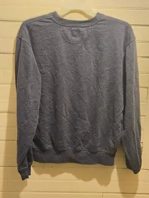 Champion Sweatshirt Mens M Navy Crewneck Pullover Logo Cuff Vintage Wash Classic - Apparel