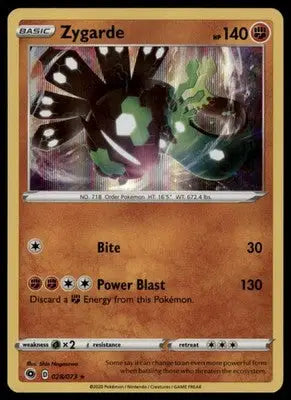 Champion’s Path Zygarde 28/73 Holo Rare Holo CHP 2020