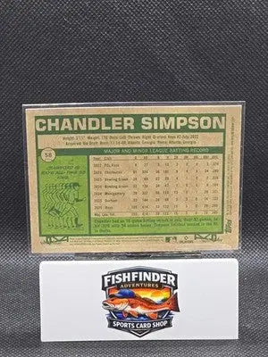 Chandler Simpson 2026 Topps Heritage Chrome Light Blue Sparkle #58 - Rays - Baseball Card Single
