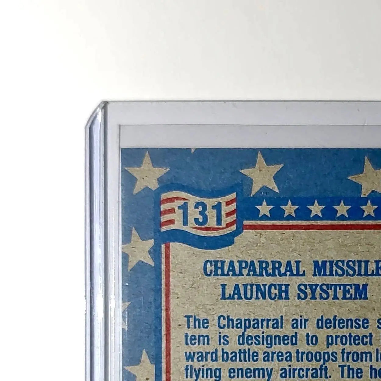 Chaparral Missile Launcher 1991 Topps Desert Storm #131 Card