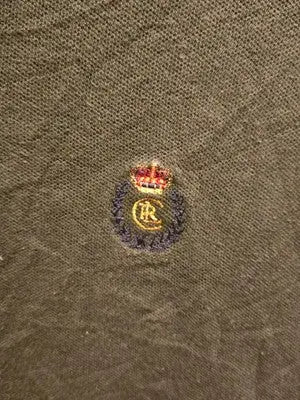 Chaps Ralph Lauren Polo Shirt Mens M Green Crest Embroidered Cotton Short Sleeve - Apparel
