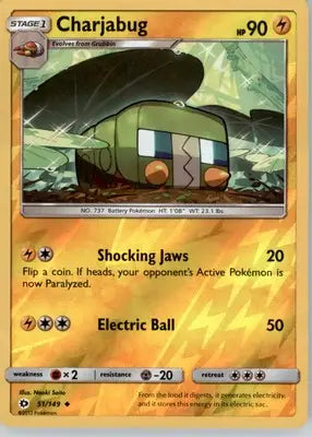 Charjabug - SM Base Set - Reverse Holo LP - #51/149 - Pokémon Card Single