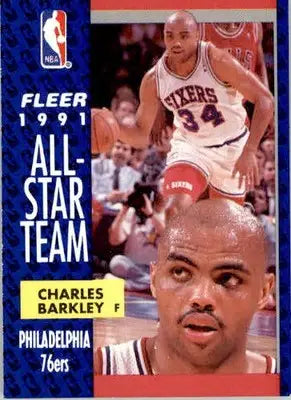 Charles Barkley - 1991 Fleer - 213 - Base NM - Basketball Card Single