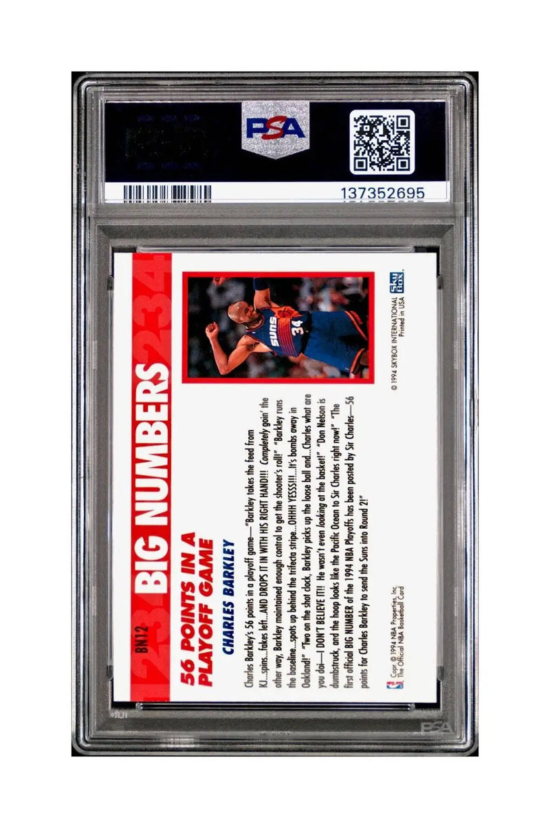 Charles Barkley 1994 NBA Hoops Big Numbers #BN12 Rainbow PSA 8 NM-MT