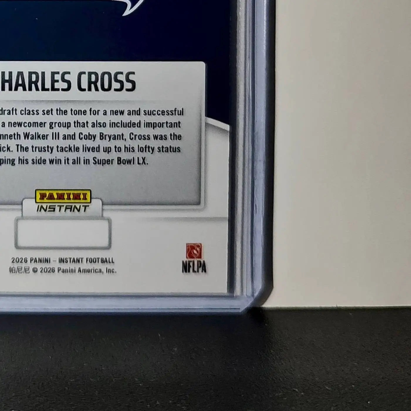Charles Cross 2026 Panini NFL Super Bowl LIX Champions #11 Card Seattle Seahawks - Football Card Single