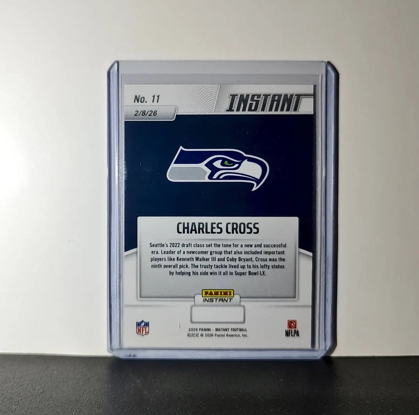 Charles Cross 2026 Panini NFL Super Bowl LIX Champions #11 Card Seattle Seahawks - Football Card Single