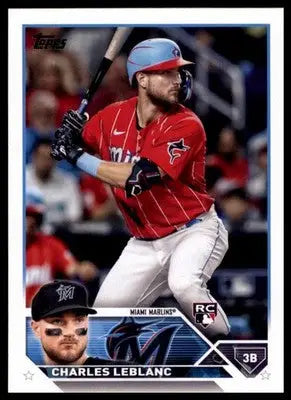 Charles Leblanc Rookie 2023 Topps #446 Miami Marlins - Baseball Card Single