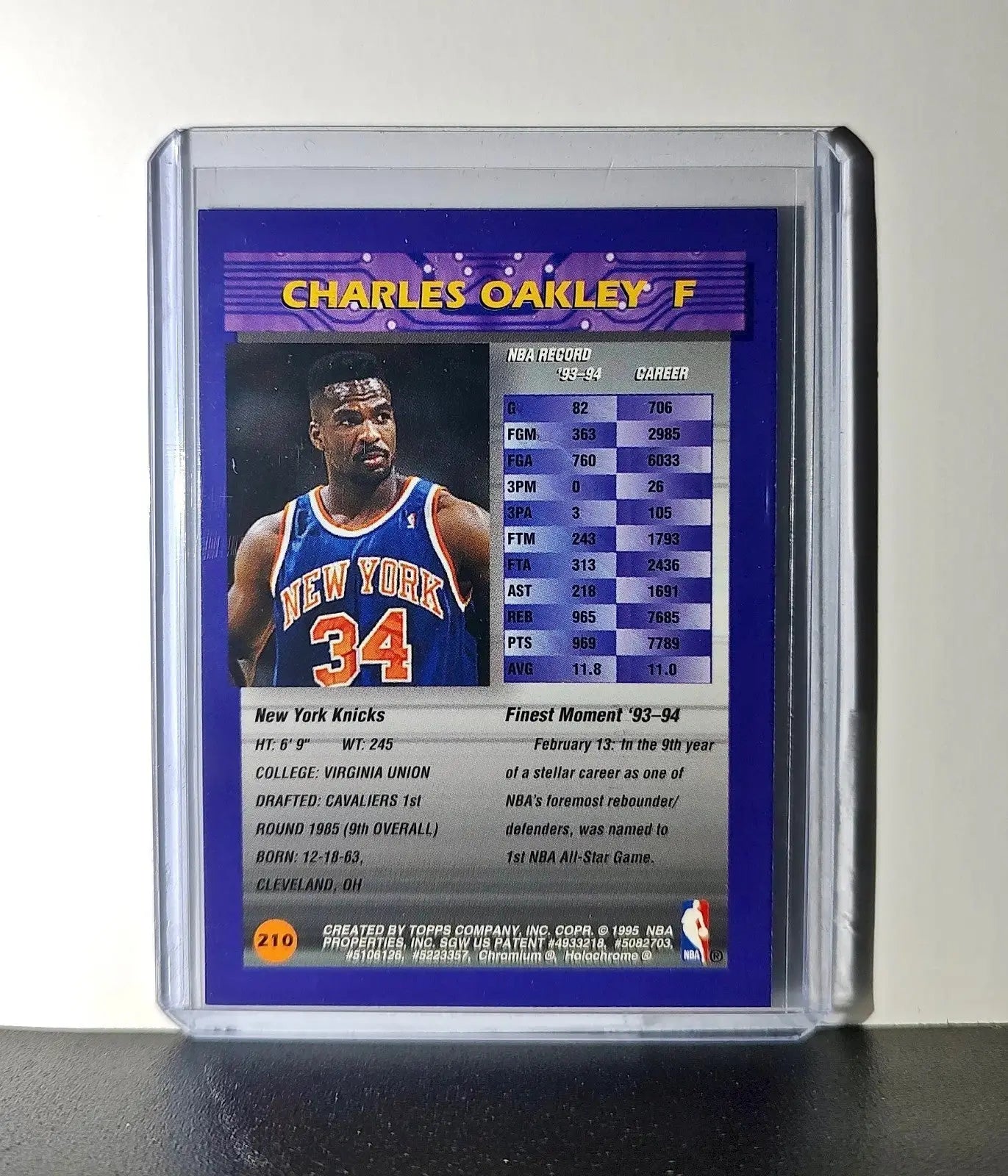 Charles Oakley 1994-95 Topps Finest #210 Basketball Card