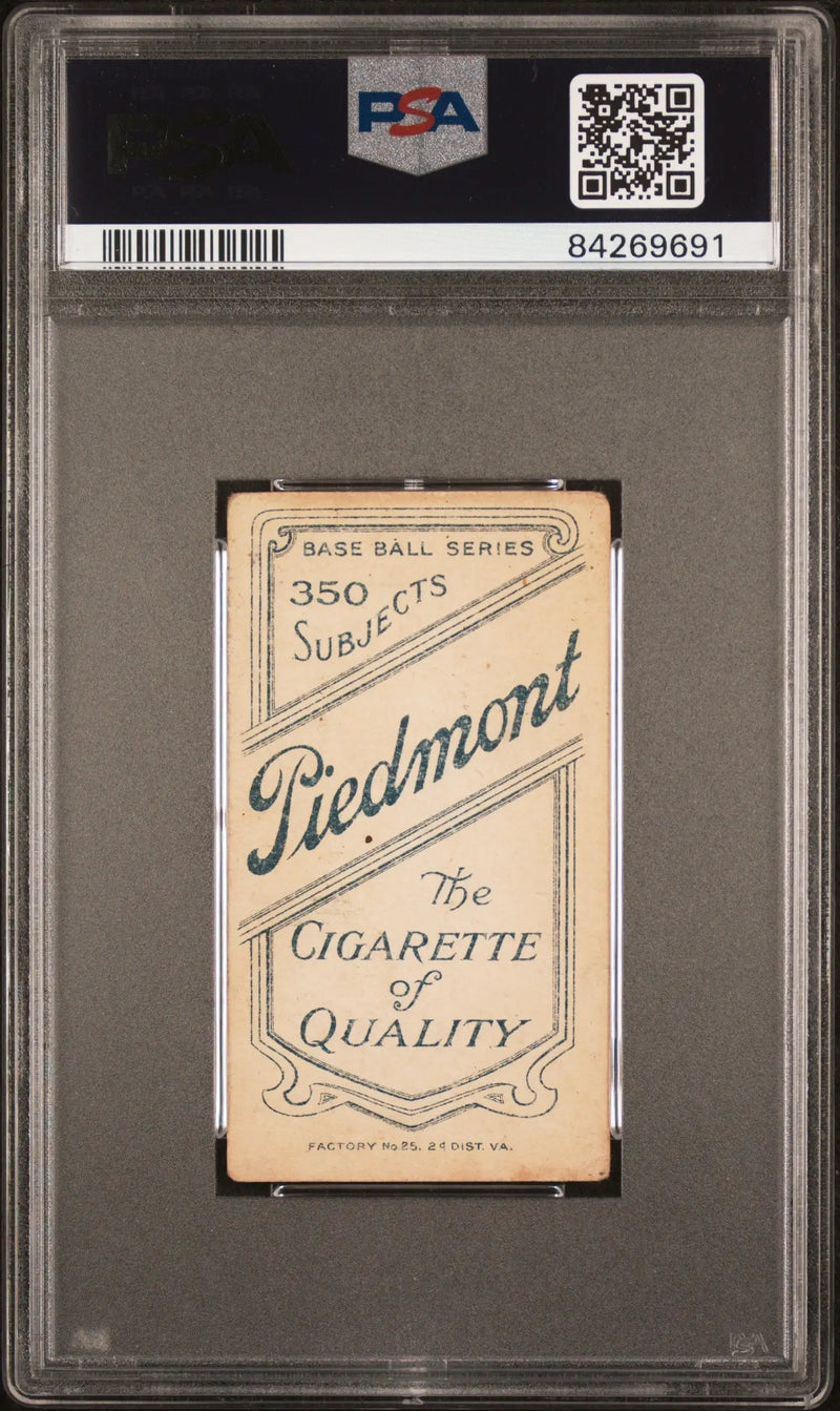 Charles Seitz 1909-11 T206 Piedmont 350 trading card in PSA graded case