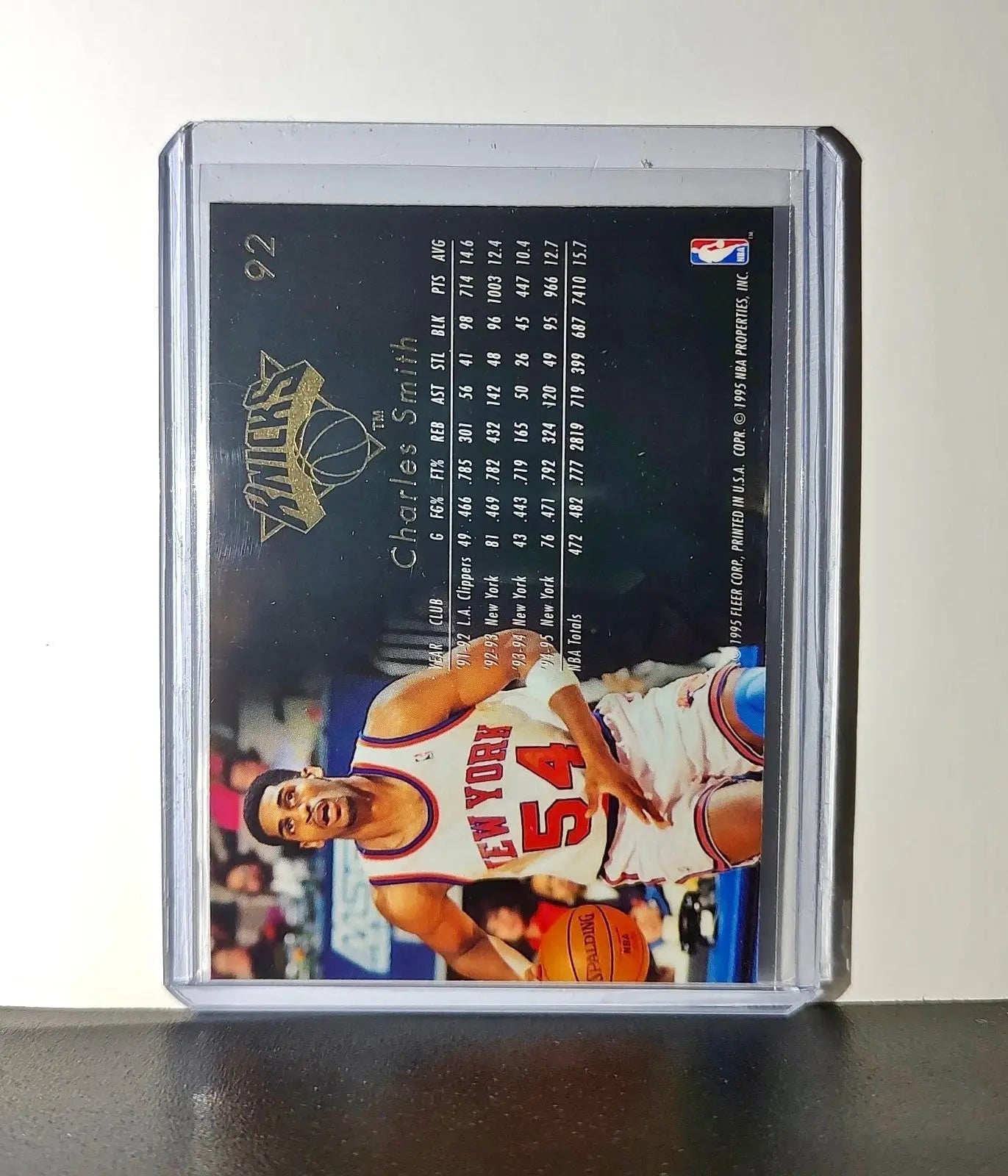Charles Smith 1995-96 Flair NBA #92 Card New York Knicks