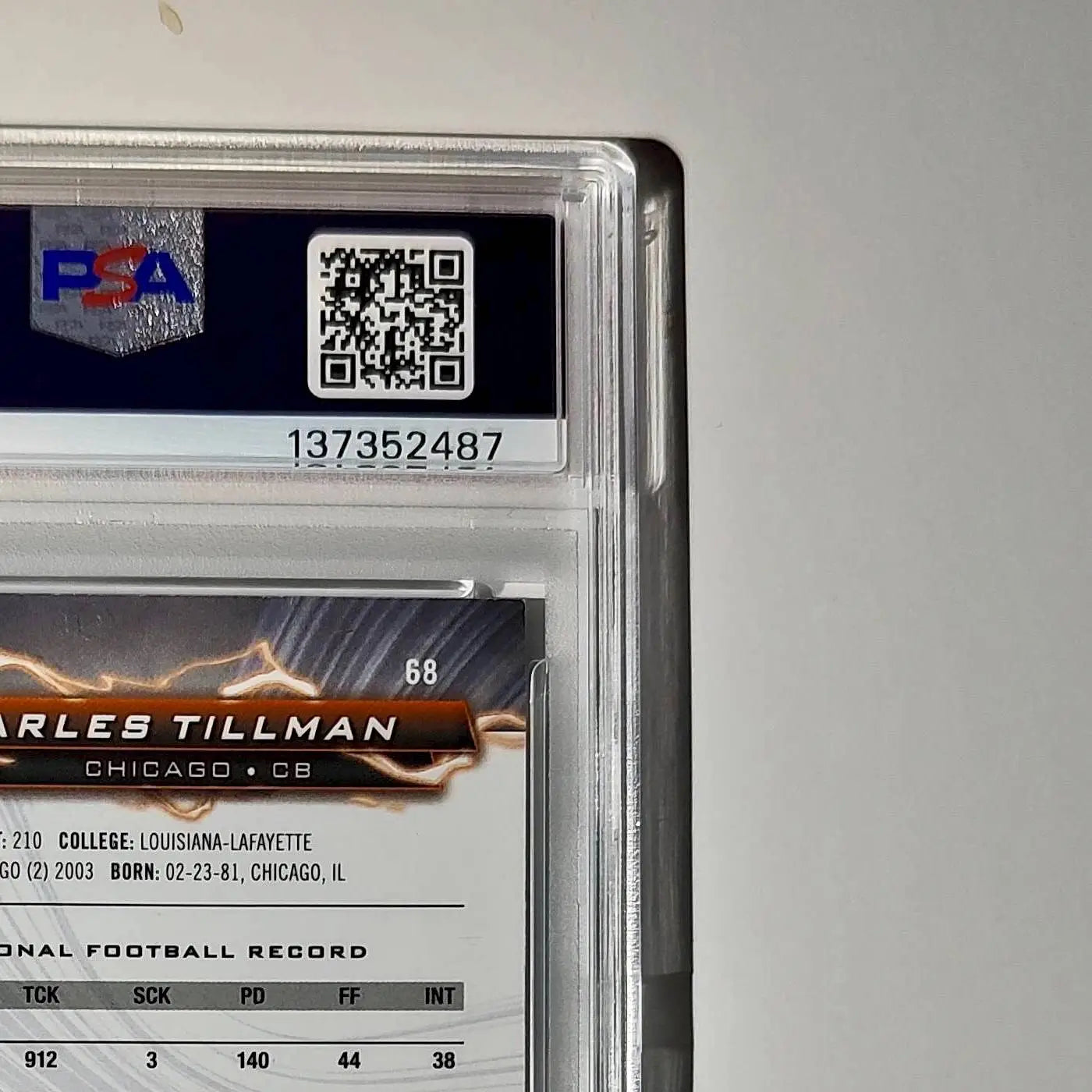 Charles Tillman 2023 Topps Resurgence High Voltage #68 PSA 8 NM-MT - Football Card Single