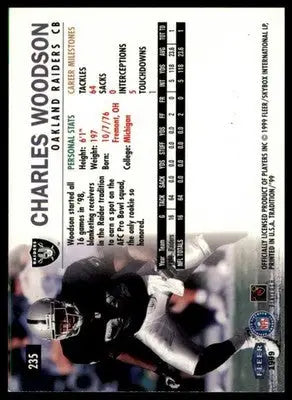 Charles Woodson 1999 Fleer Tradition #235 Oakland Raiders - Football Card Single