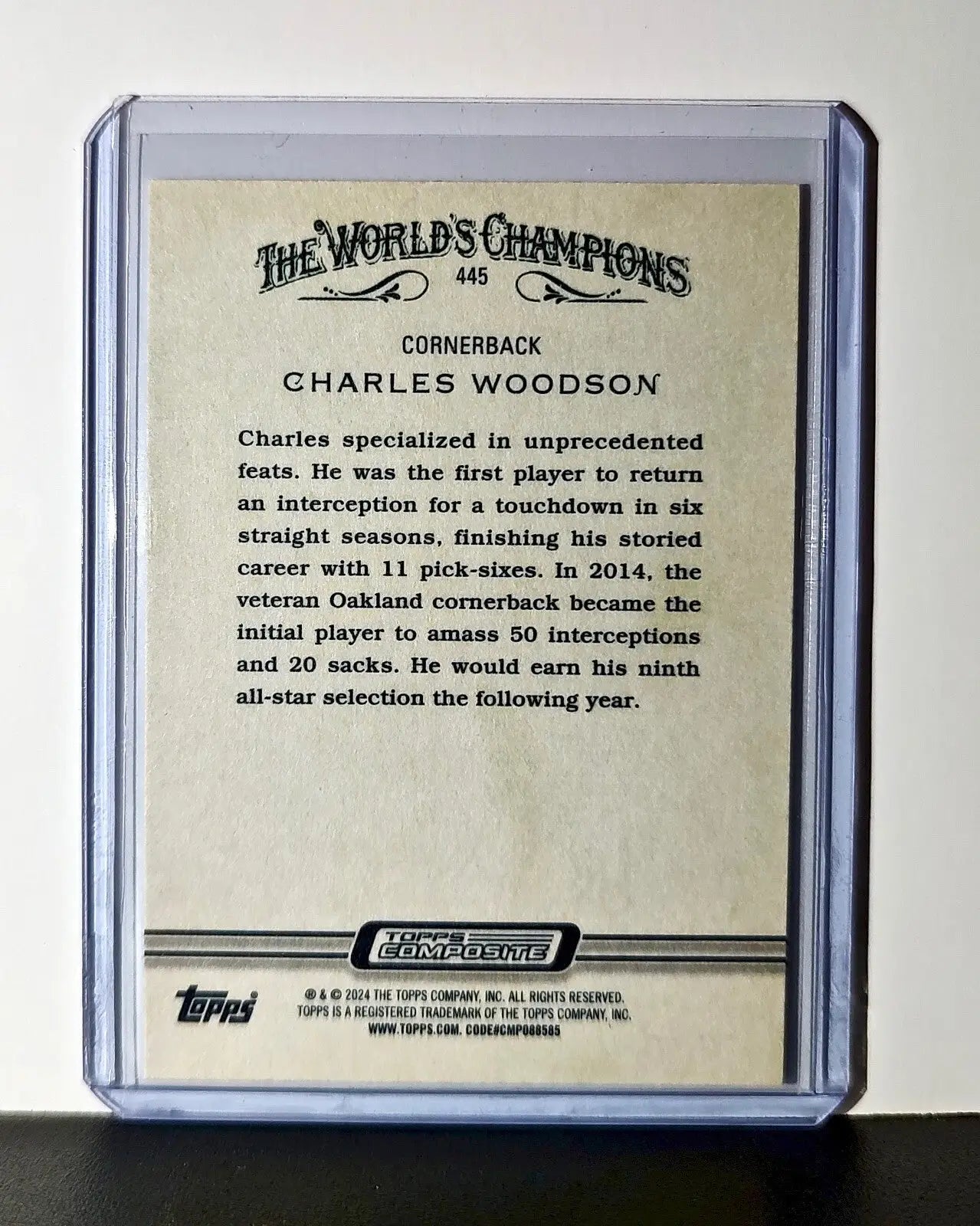 Charles Woodson 2023 Topps Allen & Ginter NFL #445 Card Oakland Raiders