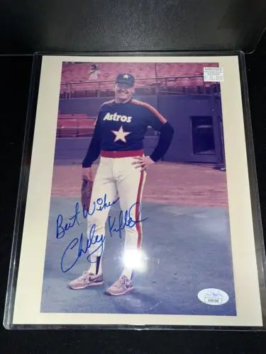Autographed Charlie Kerfeld Houston Astros 8x10 glossy photo for trading cards collection