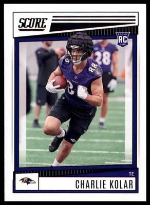Charlie Kolar Rookie 2022 Score #374 Baltimore Ravens - Football Card Single