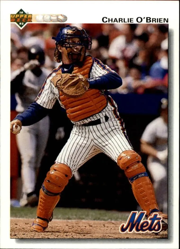 Charlie O’Brien 1992 Upper Deck MLB #381 Baseball Card New York Mets
