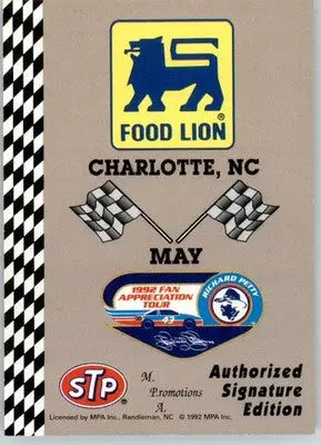Charlotte - 1992 Food Lion Richard Petty - #37 - Racing - Racing Card Single