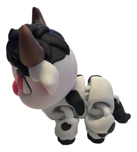 Charlotte Cow Figurine Articulated 3D Printed Cute Kawaii Animal Toy Gift