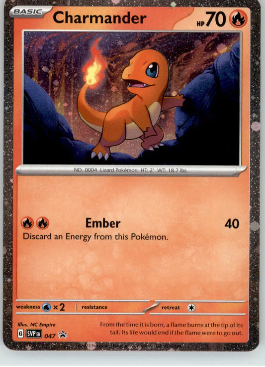 Charmander (Cosmos Holo) - Scarlet & Violet Promo - 047 - NM Pokemon - Pokémon Card Single