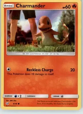 Charmander (Holo Common) - Detective Pikachu - 4/18 - Holo LP - Pokémon Card Single
