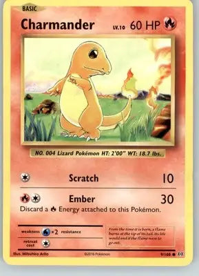 Charmander - XY - Evolutions - NM - 9/108 - Pokémon Card Single
